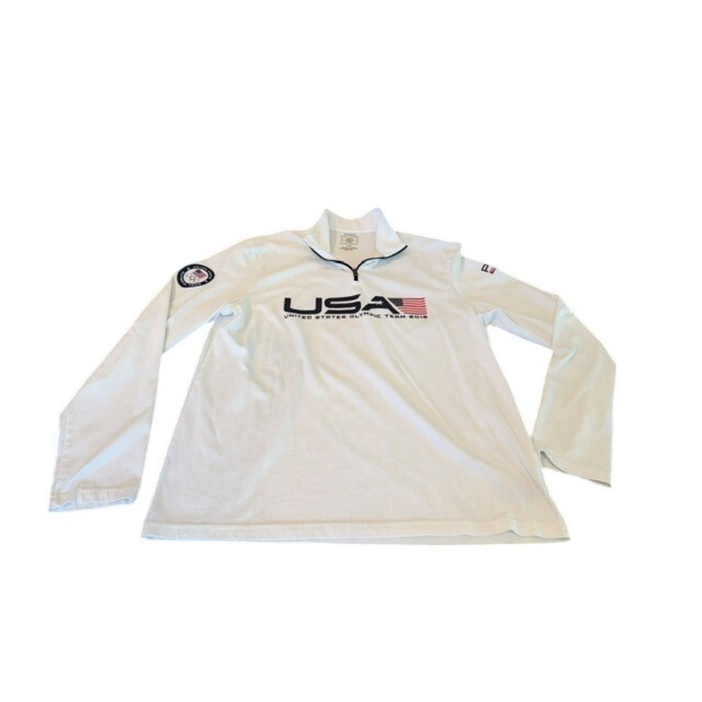 Polo Ralph Lauren Team USA 2016 Olympic Games Quarter Zip Pullover White Mens L